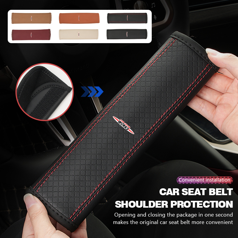 Leather Work For Car - Deri Araba Emniyet Kemeri Koruyucu Ped