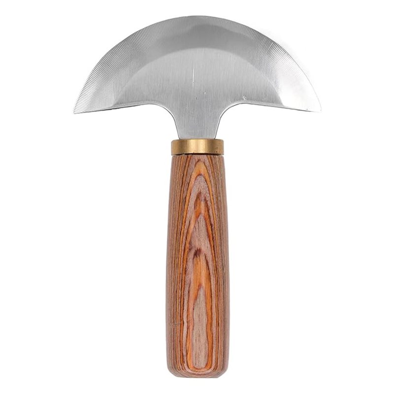 Round Knife Leatherwork - AB41-Deri İşleme Bıçağı İçin Ahşap Saplı-Yuvarlak