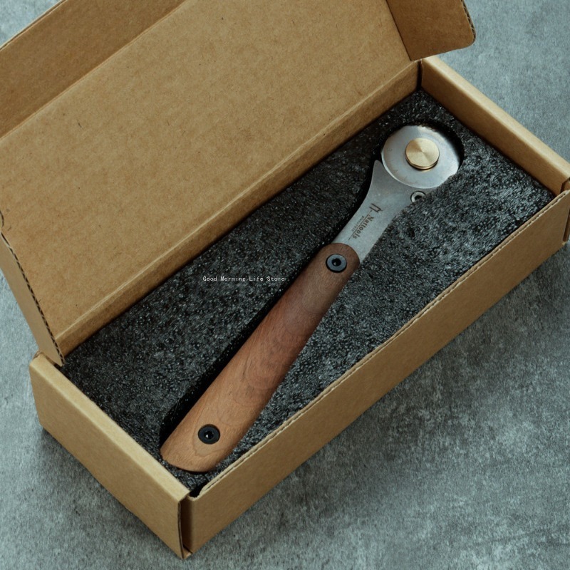 Round Knife Leatherwork - Küçük Metal Rulo Bıçak Paslanmaz Çelik