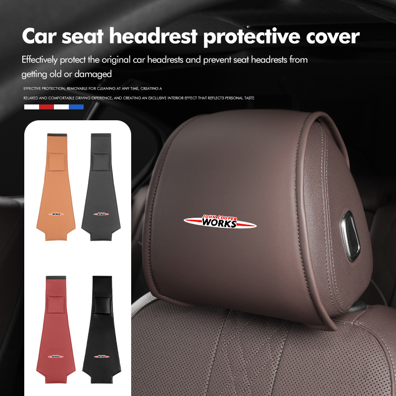 Leather Work For Car - Deri Araba Koltuğu Kafalık Koruma Kapağı