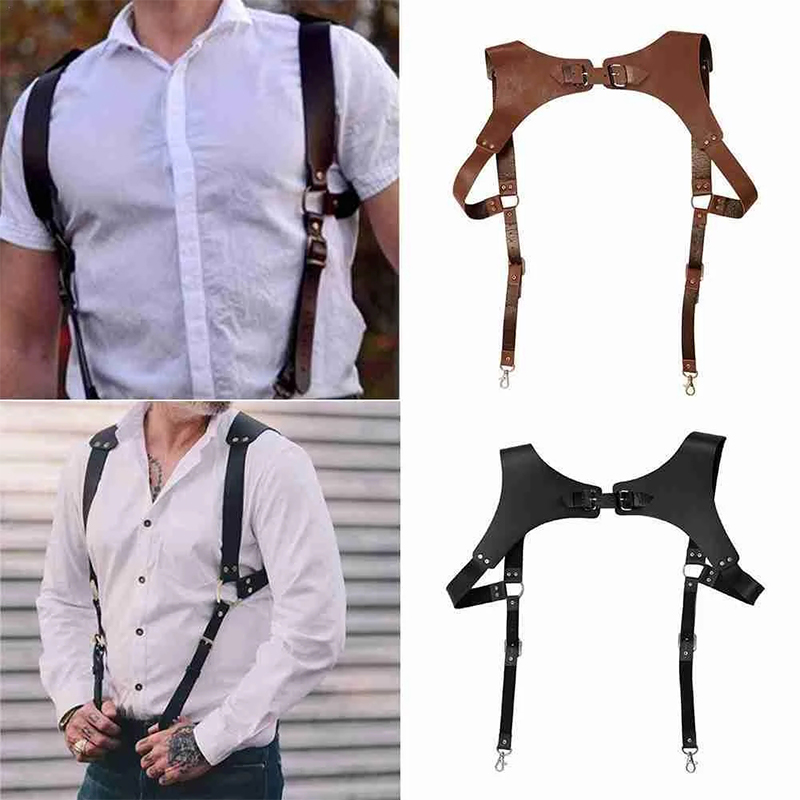 Leather Work Harness - Erkek jartiyer kemerler yeni moda nazik