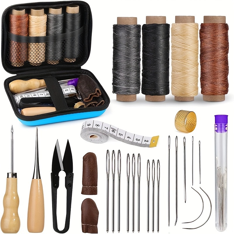 Leatherwork Thread - Deri Dikiş Seti, Büyük Gözlü İğneler