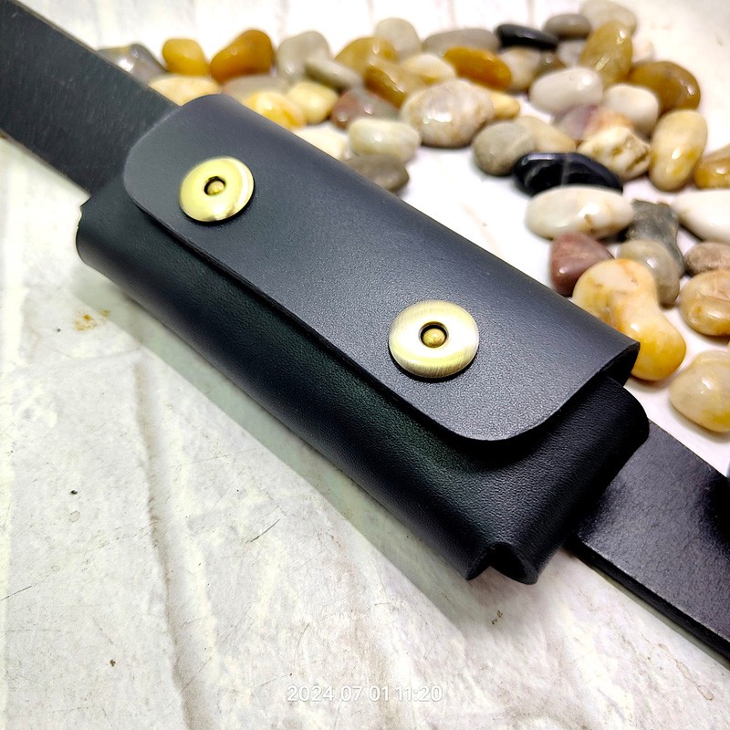 Leatherwork Knives - Yatay katlanır bıçak kılıf kemer paketi