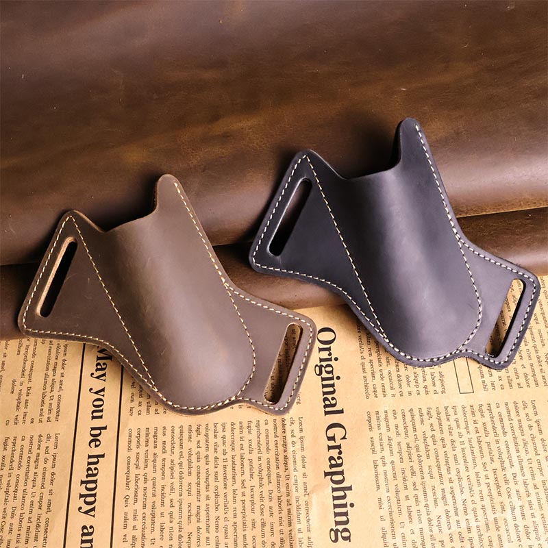 Leatherwork Knives - 1pcHandmade leatherscascabbardbelt, EDCwithfolding bıçak, günlük commuting