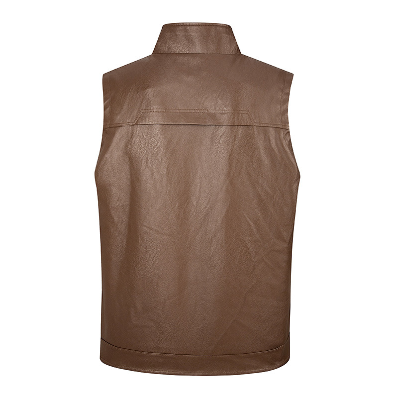 Erkek deri yeleği, ince dik ya - Leather Work Vest For Men incelemesi ve fiyatı