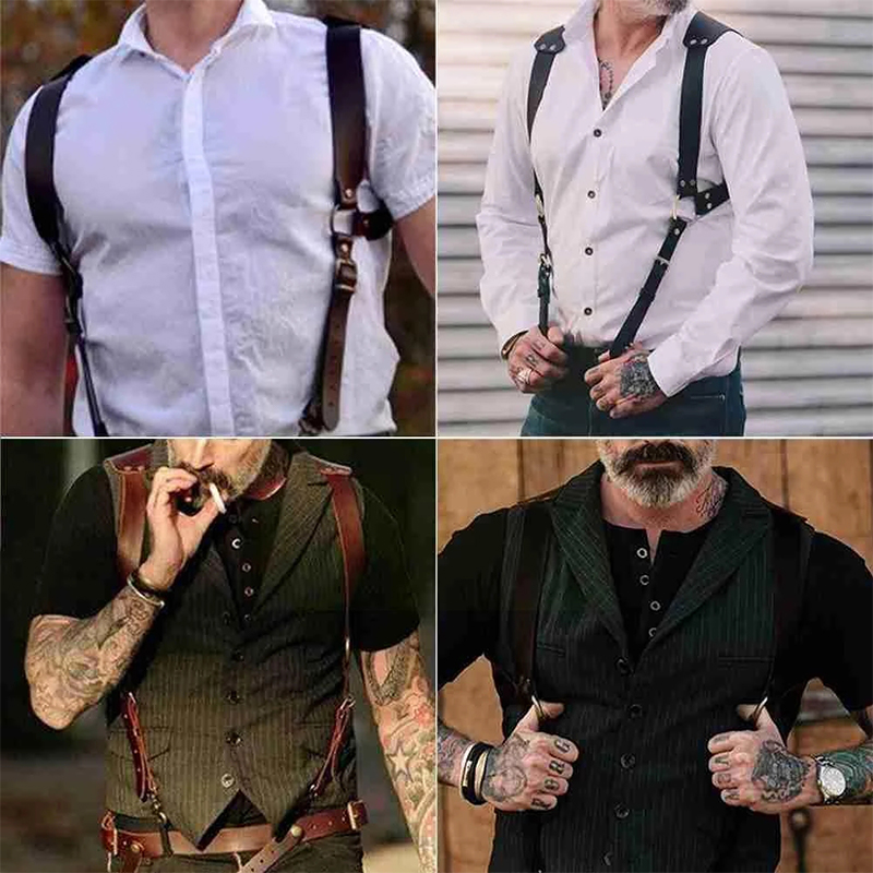 Erkek jartiyer kemerler yeni m - Leather Work Harness incelemesi ve fiyatı