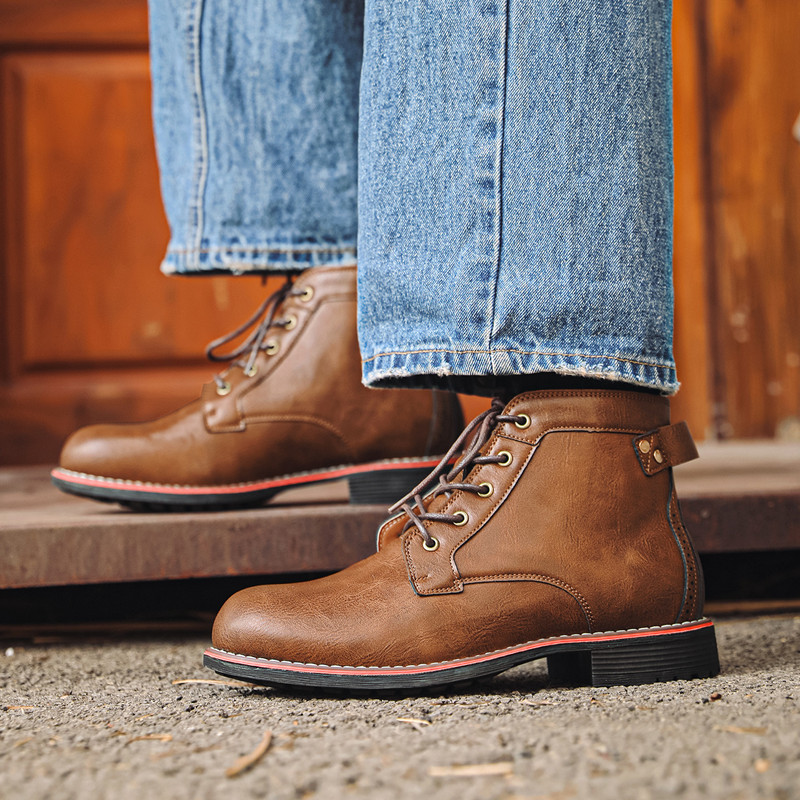 Lüks Retro Yüksek Erkek Deri A - Leather Work Fabric incelemesi ve fiyatı