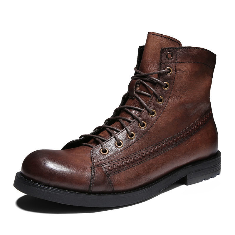Erkek Bilekli Botlar Klasik El - Leather Work Fabric incelemesi ve fiyatı