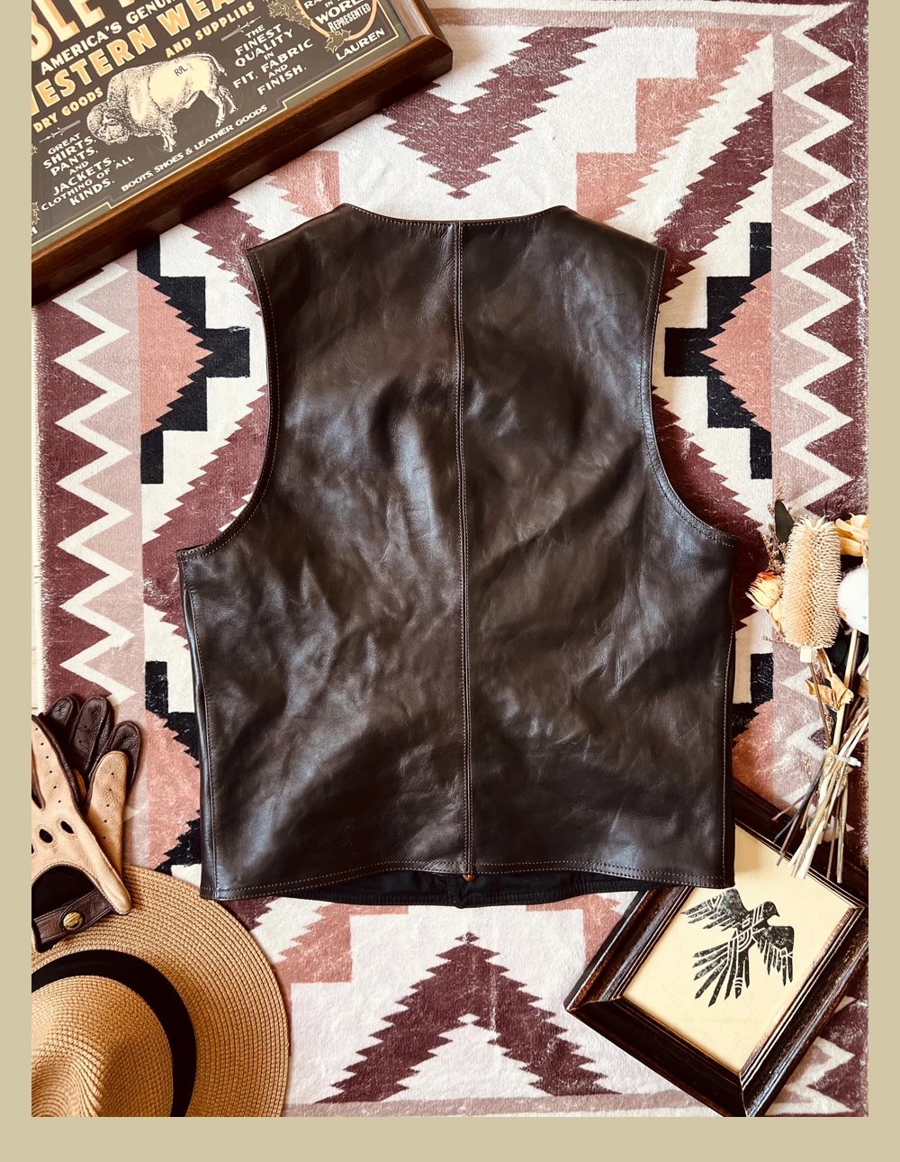 YR! Ücretsiz kargo. Japon Vint - Leather Work Vest For Men incelemesi ve fiyatı